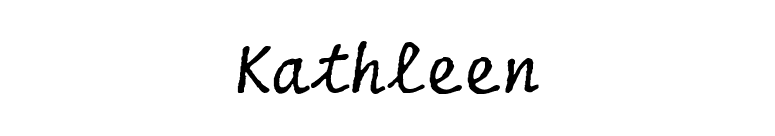 Kathleen font preview