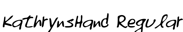 KathrynsHand Regular font preview