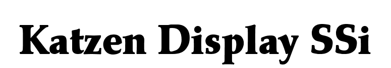 Katzen Display SSi font preview