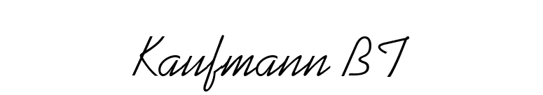 Kaufmann BT font preview
