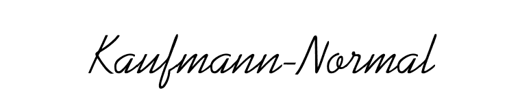 Kaufmann-Normal font preview