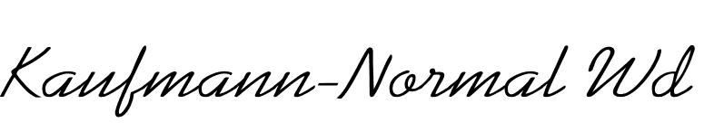 Kaufmann-Normal Wd font preview