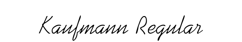 Kaufmann Regular font preview