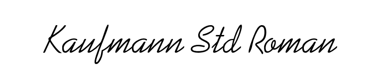 Kaufmann Std Roman font preview