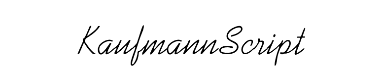 KaufmannScript font preview