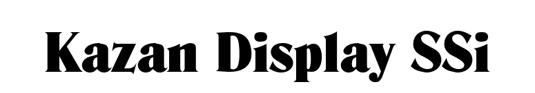 Kazan Display SSi font preview