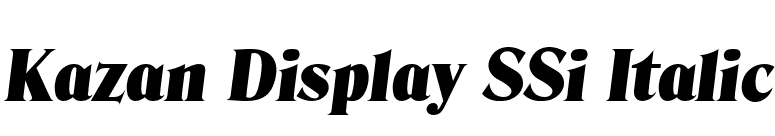 Kazan Display SSi Italic font preview