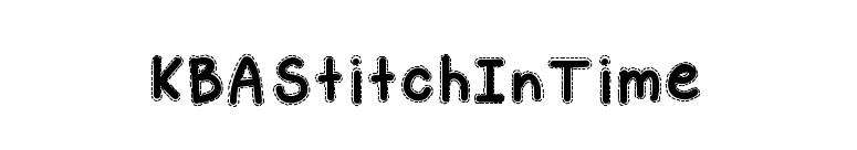 KBAStitchInTime font preview