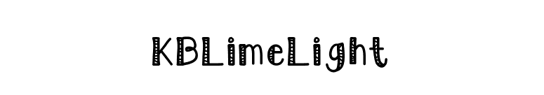 KBLimeLight font preview