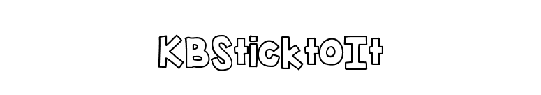 KBSticktoIt font preview