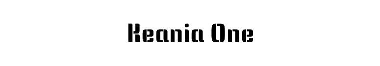 Keania One font preview