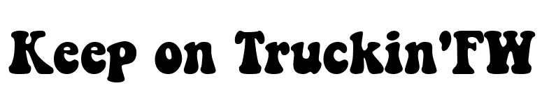 Keep on Truckin'FW font preview