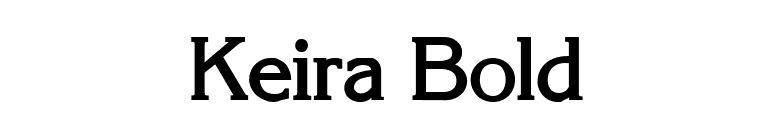 Keira Bold font preview