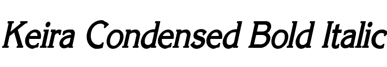 Keira Condensed Bold Italic font preview