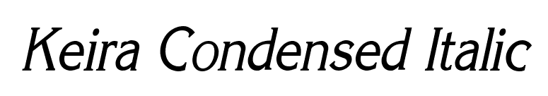 Keira Condensed Italic font preview