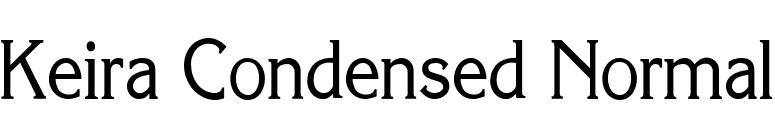 Keira Condensed Normal font preview