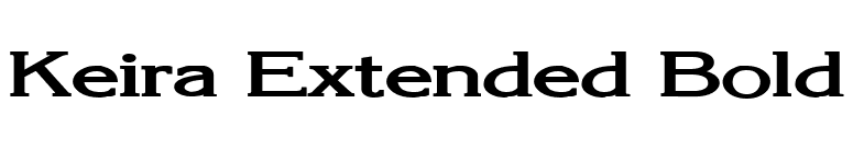 Keira Extended Bold font preview