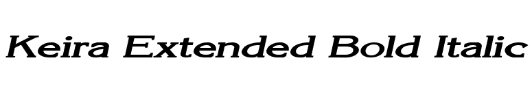 Keira Extended Bold Italic font preview