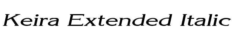 Keira Extended Italic font preview
