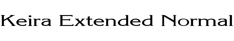 Keira Extended Normal font preview