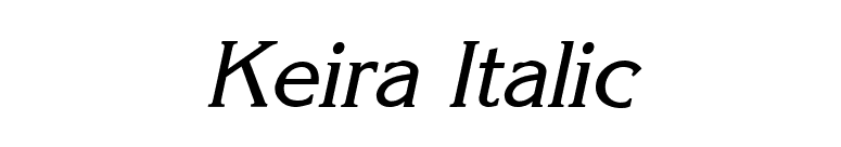 Keira Italic font preview