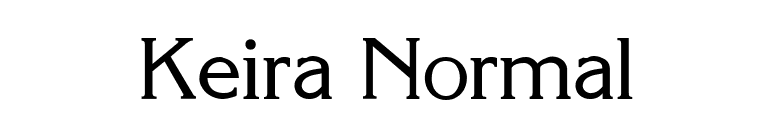 Keira Normal font preview