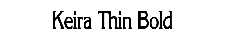 Keira Thin Bold font preview