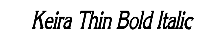 Keira Thin Bold Italic font preview
