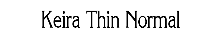 Keira Thin Normal font preview