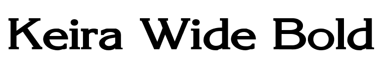 Keira Wide Bold font preview