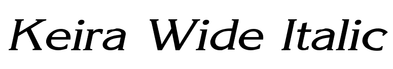Keira Wide Italic font preview