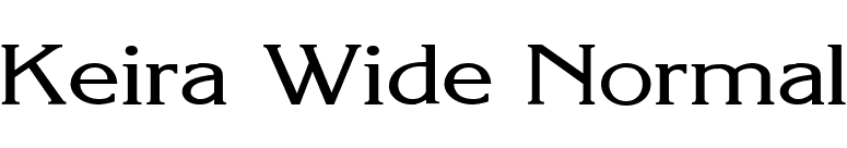Keira Wide Normal font preview