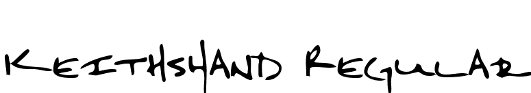 KeithsHand Regular font preview