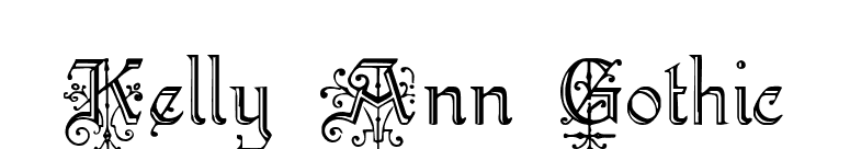 Kelly Ann Gothic font preview