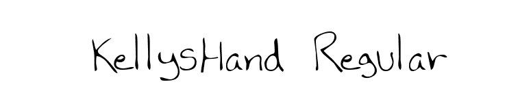 KellysHand Regular font preview