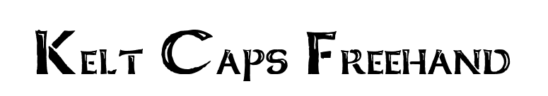 Kelt Caps Freehand font preview