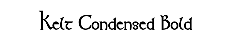 Kelt Condensed Bold font preview