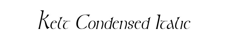 Kelt Condensed Italic font preview
