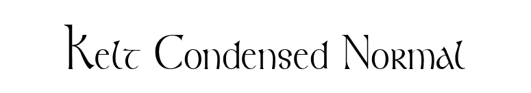Kelt Condensed Normal font preview