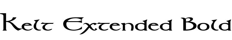 Kelt Extended Bold font preview