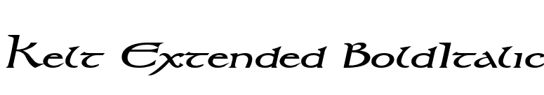 Kelt Extended BoldItalic font preview
