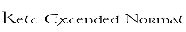 Kelt Extended Normal font preview