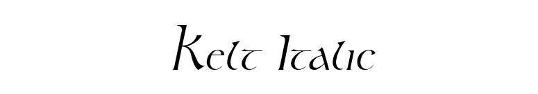 Kelt Italic font preview