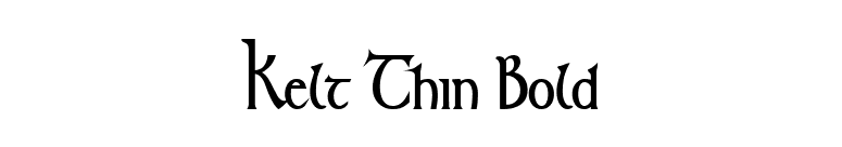 Kelt Thin Bold font preview