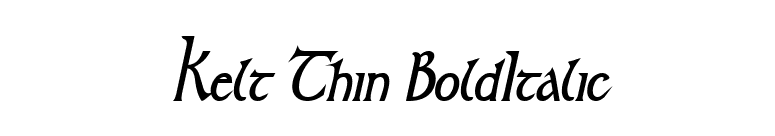 Kelt Thin BoldItalic font preview