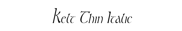 Kelt Thin Italic font preview