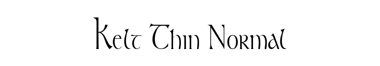 Kelt Thin Normal font preview