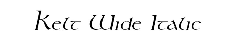 Kelt Wide Italic font preview