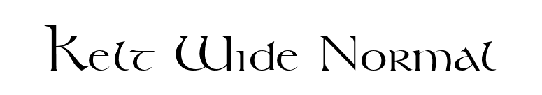 Kelt Wide Normal font preview
