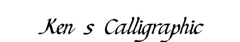 Ken's Calligraphic font preview